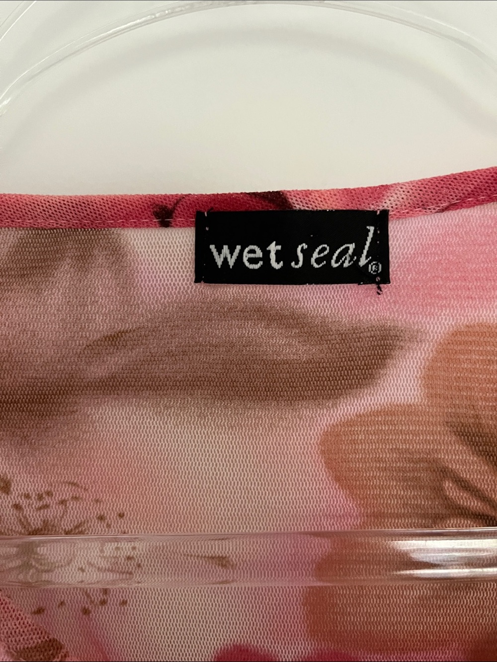 Wet Seal Pink Floral V-Neck Bell Sleeve Top - Picture 9 of 11